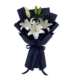 Bouquet Lilium White Navy