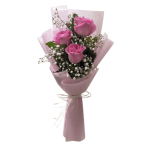 Bouquet 3 Rosas Pink Classic