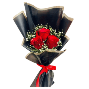 Bouquet 3 Rosas Red Elegance