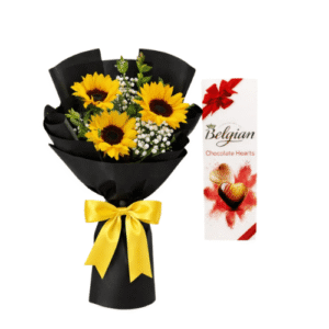 Bouquet de Girasoles con Chocolates