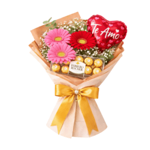 Bouquet Romántico con Ferrero y Globo