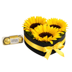 Caja Corazón de Girasoles