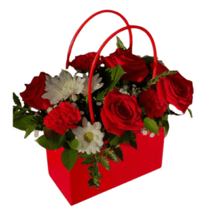 Cartera de Rosas Roja