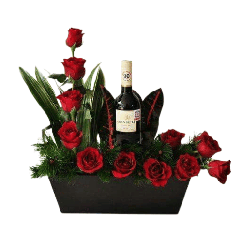 Box de Rosas y Vino
