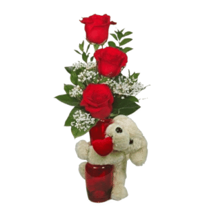 Florero de 3 Rosas