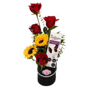 Box de Rosas y Girasoles + Chocolate