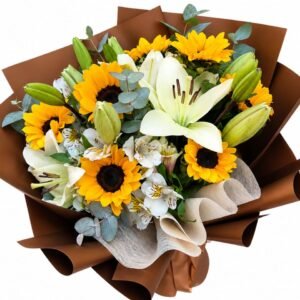 RAMO DE GIRASOLES CON LILIUM