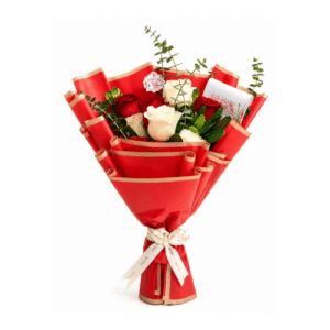 Ramo de Rosas Rojas y Blancas