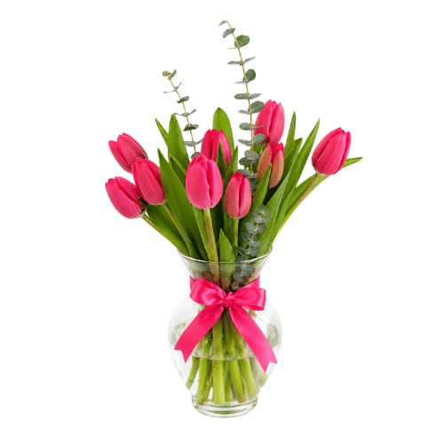 Florero de tulipanes