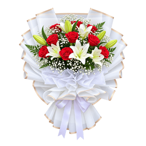 Ramo de liliums con rosas